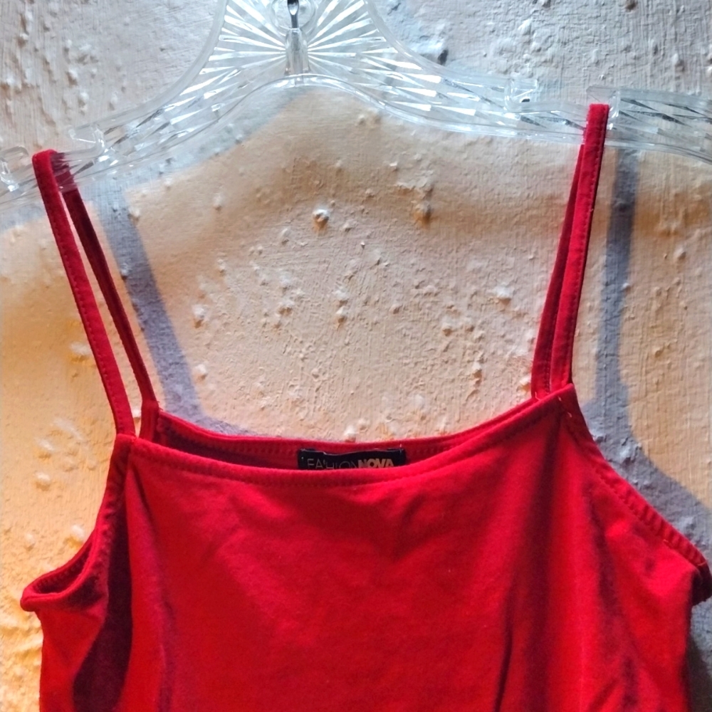 Fashion Nova, red, tank top, bodysuit - Picture 3 of 6